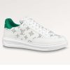 Replica Louis Vuitton Unisex Beverly Hills Sneaker Green Monogram-Printed Calf Leather Rubber Outsole