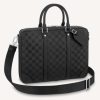 Replica Louis Vuitton LV Unisex Sirius Briefcase Messenger Bag Graphite Cowhide Leather 15
