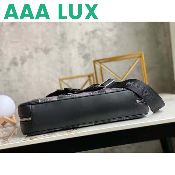 Replica Louis Vuitton LV Unisex Sirius Briefcase Messenger Bag Graphite Cowhide Leather 6