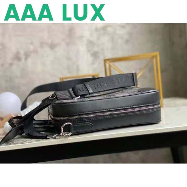 Replica Louis Vuitton LV Unisex Sirius Briefcase Messenger Bag Graphite Cowhide Leather 7