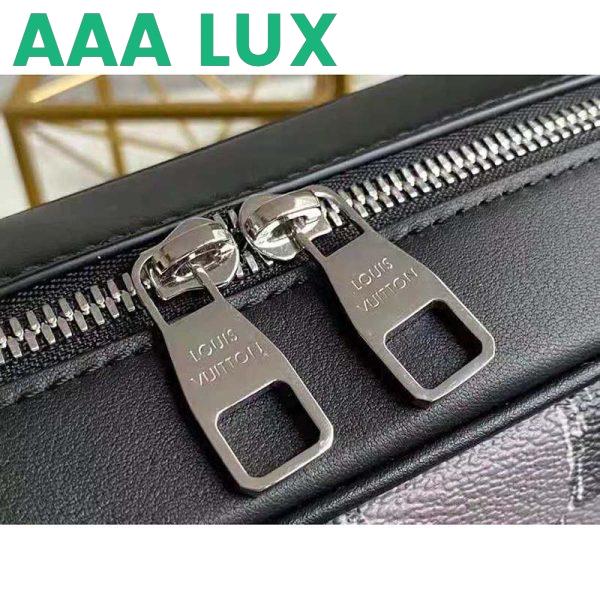 Replica Louis Vuitton LV Unisex Sirius Briefcase Messenger Bag Graphite Cowhide Leather 9