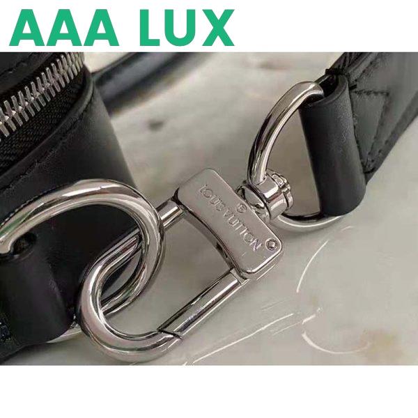 Replica Louis Vuitton LV Unisex Sirius Briefcase Messenger Bag Graphite Cowhide Leather 10