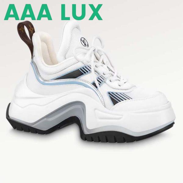 Replica Louis Vuitton Unisex LV Archlight 2.0 Platform Sneaker Light Blue Mix of Materials 5 Cm Heel