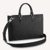 Replica Louis Vuitton LV Unisex Slim Briefcase Black Taiga Cowhide Leather