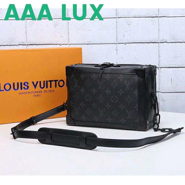 Replica Louis Vuitton LV Unisex Soft Trunk Bag in Monogram Eclipse Coated Canvas-Grey 4