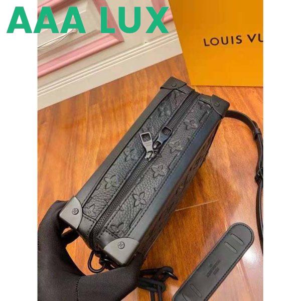 Replica Louis Vuitton LV Unisex Soft Trunk Bag Monogram-Embossed Black Taurillon Cowhide Leather 6