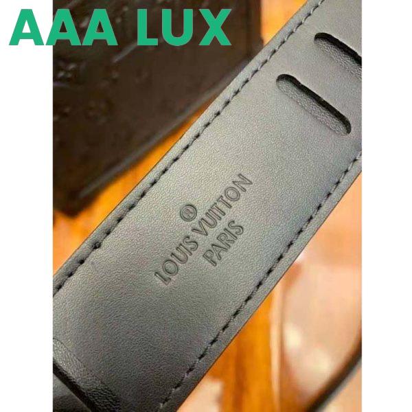 Replica Louis Vuitton LV Unisex Soft Trunk Bag Monogram-Embossed Black Taurillon Cowhide Leather 10