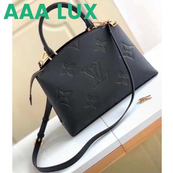 Replica Louis Vuitton LV Women Petit Palais Handbag Noir Embossed Grained Cowhide Leather 4