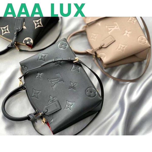 Replica Louis Vuitton LV Women Petit Palais Handbag Noir Embossed Grained Cowhide Leather 13