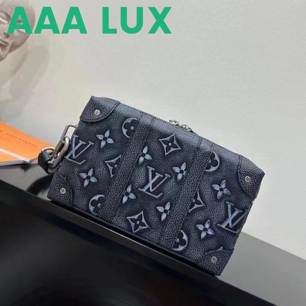 Replica Louis Vuitton LV Unisex Soft Trunk Wearable Wallet Black Charcoal Cowhide Leather 5