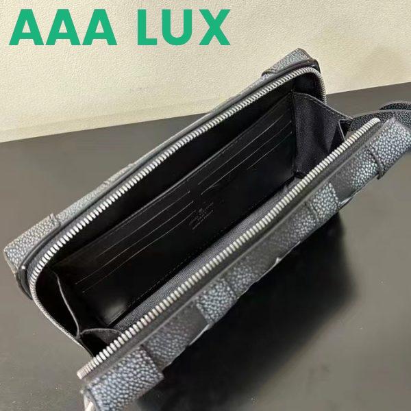 Replica Louis Vuitton LV Unisex Soft Trunk Wearable Wallet Black Charcoal Cowhide Leather 7
