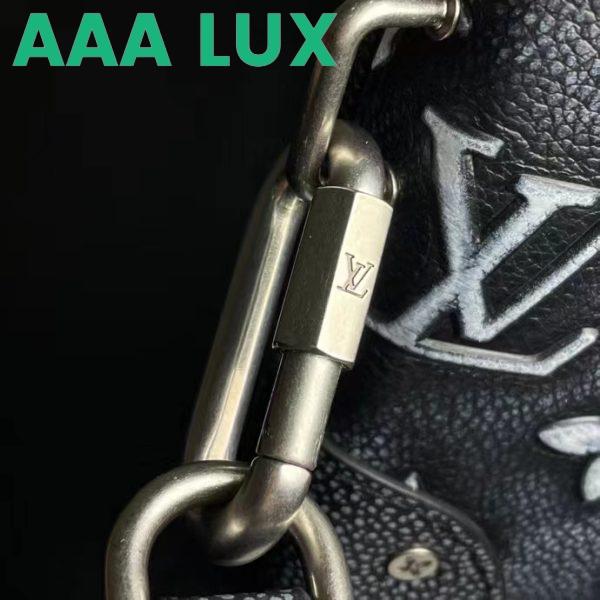 Replica Louis Vuitton LV Unisex Soft Trunk Wearable Wallet Black Charcoal Cowhide Leather 10