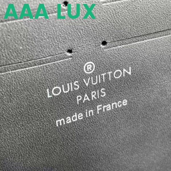 Replica Louis Vuitton LV Unisex Soft Trunk Wearable Wallet Black Charcoal Cowhide Leather 12