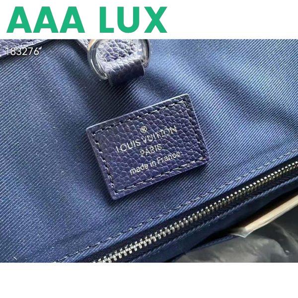 Replica Louis Vuitton LV Unisex Tote Journey Carryall Bag Blue Cowhide Leather Textile Lining 11