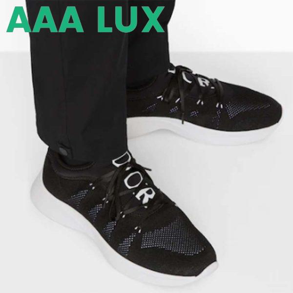 Replica Dior Unisex CD B25 Sneaker Black Neoprene Technical Mesh Low-Top Lace-Up 13
