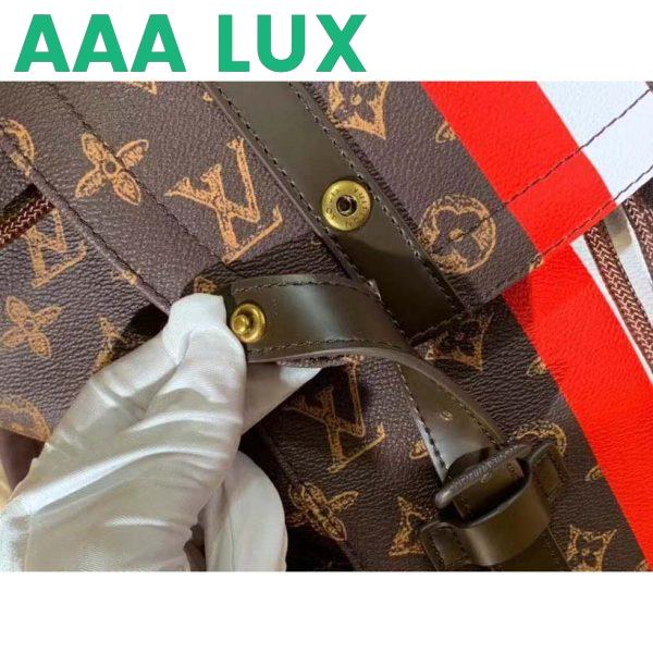 Replica Louis Vuitton LV Unisex Christopher MM Backpack Monogram Canvas Cowhide Leather 8