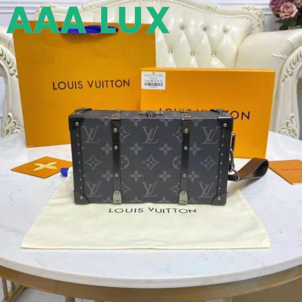 Replica Louis Vuitton LV Unisex Wallet Trunk Grey Monogram Coated Canvas Cowhide Leather 4