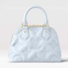 Replica Louis Vuitton LV Women Alma BB Handbag Damier Azur Coated Canvas Cowhide Leather 14