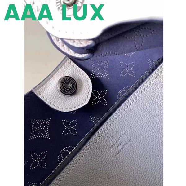 Replica Louis Vuitton LV Women Carmel Hobo Bag White Mahina Perforated Calfskin Leather 10