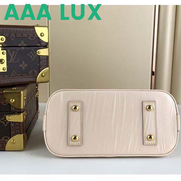 Replica Louis Vuitton LV Women Alma BB Handbag Damier Azur Coated Canvas Cowhide Leather 5