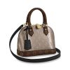 Replica Louis Vuitton LV Women Alma BB Handbag in Metallic Monogram Vernis Patent Leather-Silver