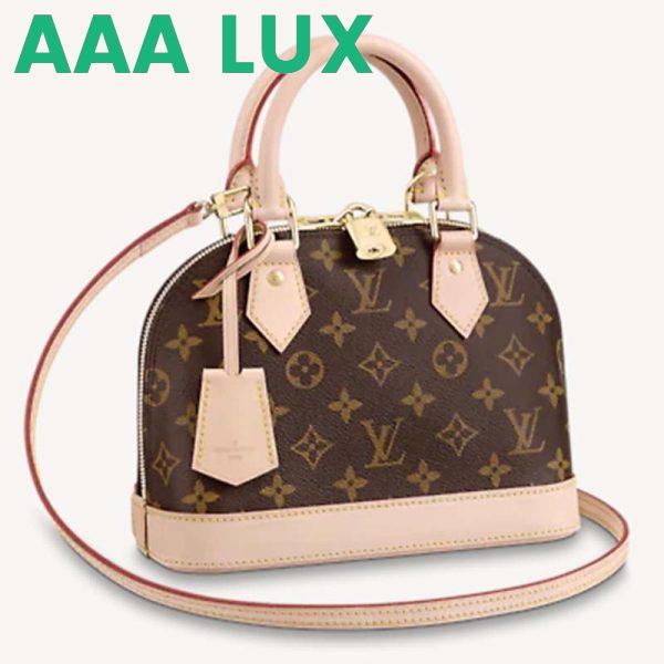 Replica Louis Vuitton LV Women Alma BB Handbag Monogram Coated Canvas Smooth Cowhide 2