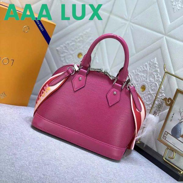 Replica Louis Vuitton LV Women Alma BB Handbag Pink Epi Grained Cowhide Leather 5