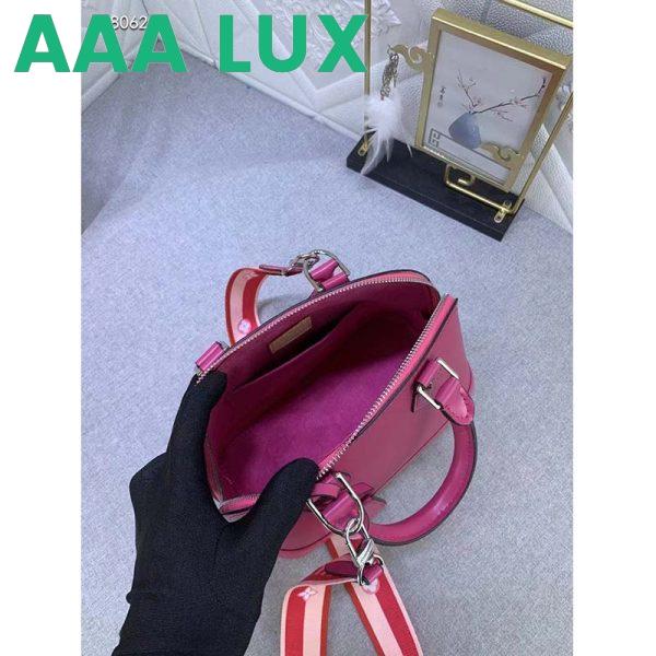 Replica Louis Vuitton LV Women Alma BB Handbag Pink Epi Grained Cowhide Leather 8