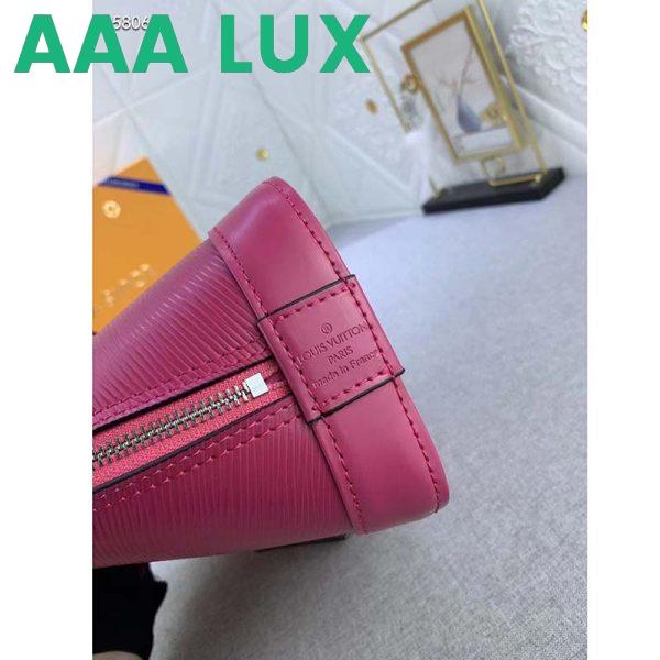 Replica Louis Vuitton LV Women Alma BB Handbag Pink Epi Grained Cowhide Leather 9