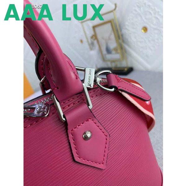 Replica Louis Vuitton LV Women Alma BB Handbag Pink Epi Grained Cowhide Leather 10
