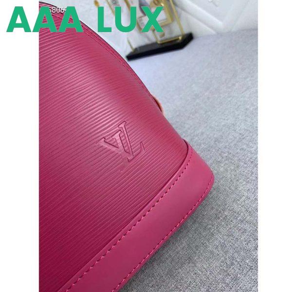 Replica Louis Vuitton LV Women Alma BB Handbag Pink Epi Grained Cowhide Leather 11