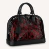 Replica Louis Vuitton LV Women Alma PM Handbag Black Patent Calfskin Cowhide Leather