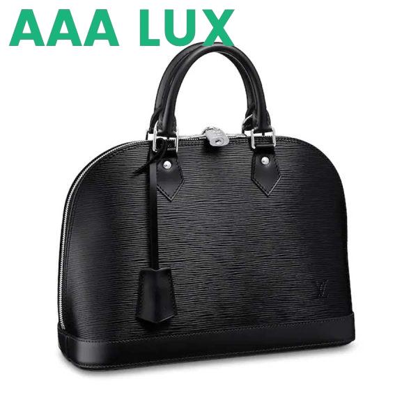 Replica Louis Vuitton LV Women Alma PM Handbag in Epi Leather-Black 2