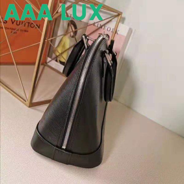 Replica Louis Vuitton LV Women Alma PM Handbag in Epi Leather-Black 4