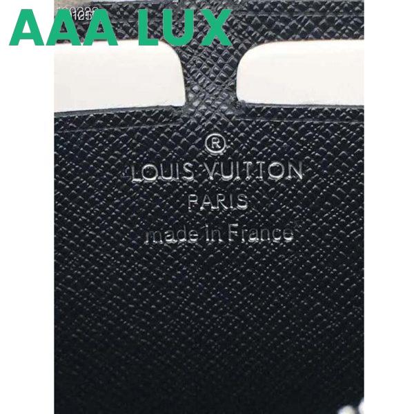 Replica Louis Vuitton LV Unisex Zippy Vertical Wallet Monogram Eclipse Canvas 11