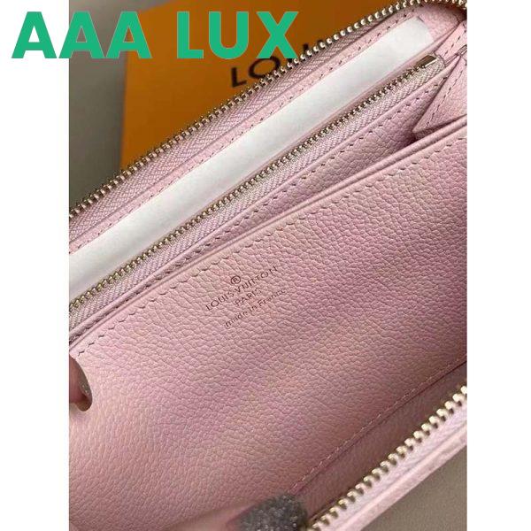 Replica Louis Vuitton LV Unisex Zippy Wallet Pink Monogram Empreinte Embossed Supple Grained Cowhide 7