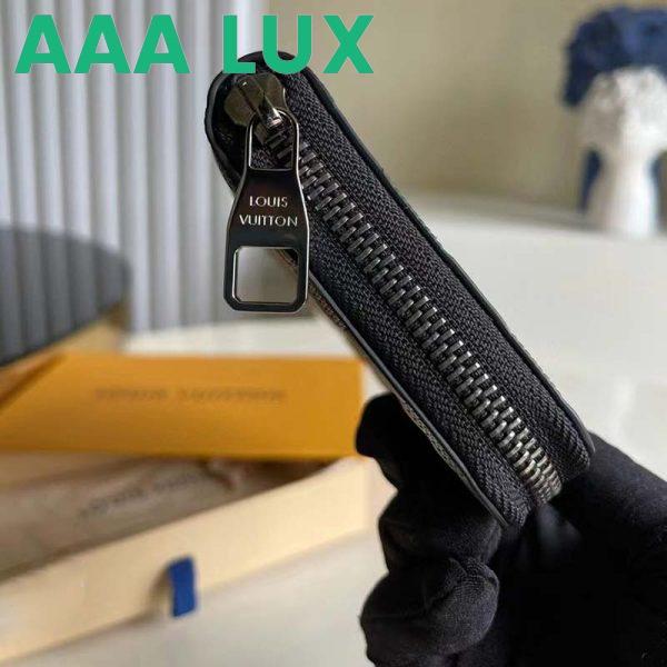 Replica Louis Vuitton LV Unisex Zippy Wallet Vertical Black Damier Infini Cowhide Leather 4
