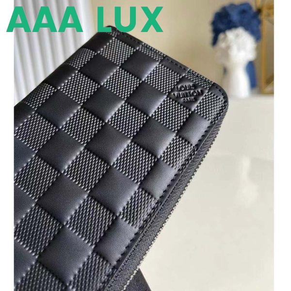 Replica Louis Vuitton LV Unisex Zippy Wallet Vertical Black Damier Infini Cowhide Leather 7