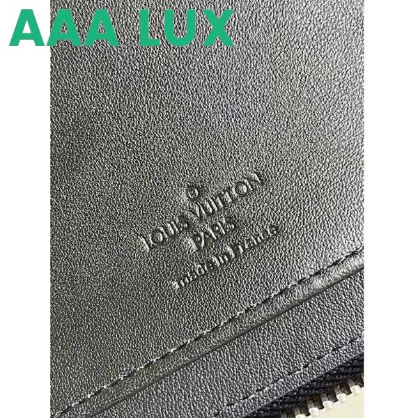 Replica Louis Vuitton LV Unisex Zippy Wallet Vertical Taiga Black Cowhide Leather 8