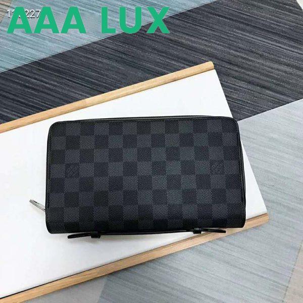 Replica Louis Vuitton LV Unisex Zippy XL Wallet Coated Canvas-Grey 3
