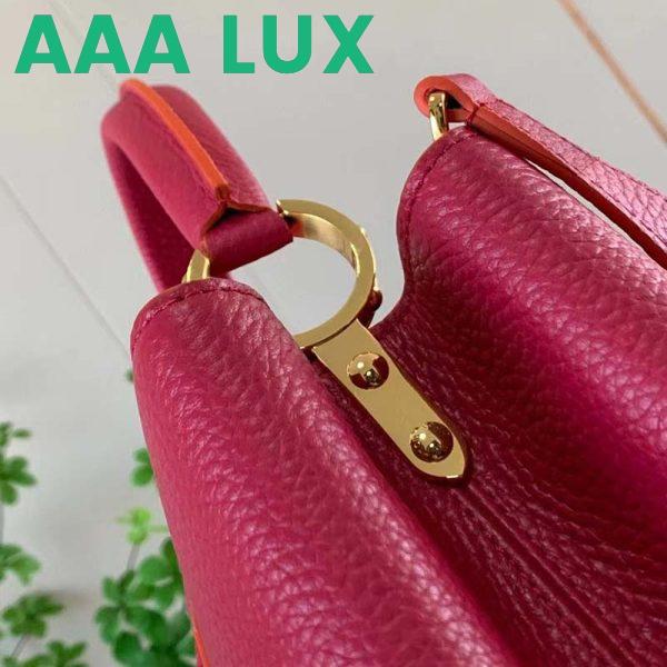 Replica Louis Vuitton LV Women Capucines BB Handbag Scarlet Red Taurillon Leather 9