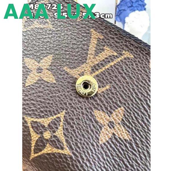 Replica Louis Vuitton LV Unisex Zoe Wallet Monogram Reverse Coated Canvas Cowhide Leather 9