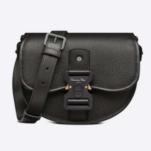 Replica Dior Unisex CD Gallop Messenger Bag Black Grained Calfskin Interior Embossed Signature 2