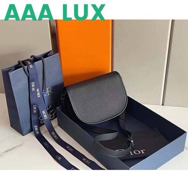 Replica Dior Unisex CD Gallop Messenger Bag Black Grained Calfskin Interior Embossed Signature 4