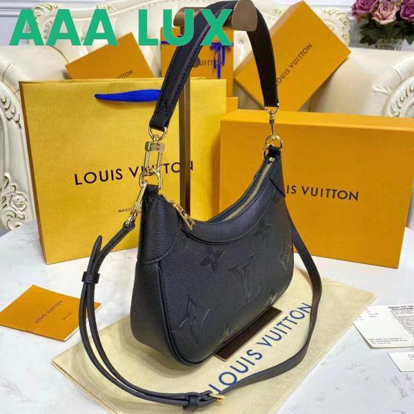 Replica Louis Vuitton LV Women Bagatelle Black Handbag Monogram Empreinte Embossed Grained Cowhide 6