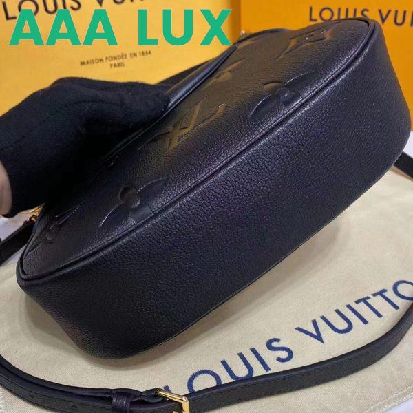 Replica Louis Vuitton LV Women Bagatelle Black Handbag Monogram Empreinte Embossed Grained Cowhide 8