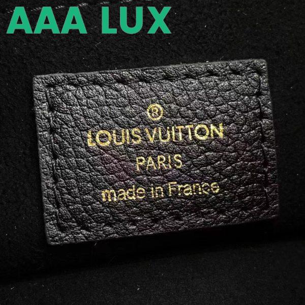 Replica Louis Vuitton LV Women Bagatelle Black Handbag Monogram Empreinte Embossed Grained Cowhide 12