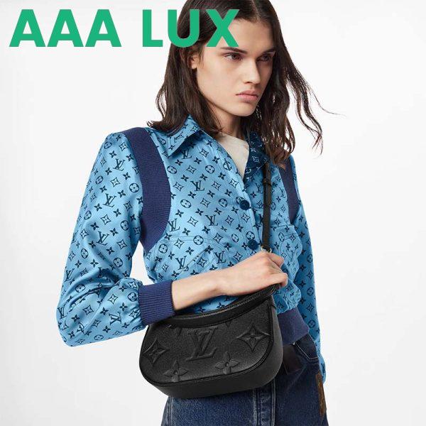Replica Louis Vuitton LV Women Bagatelle Black Handbag Monogram Empreinte Embossed Grained Cowhide 13