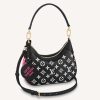 Replica Louis Vuitton LV Women Bagatelle Mini Hobo Handbag Pink Embossed Grained Cowhide Leather 14