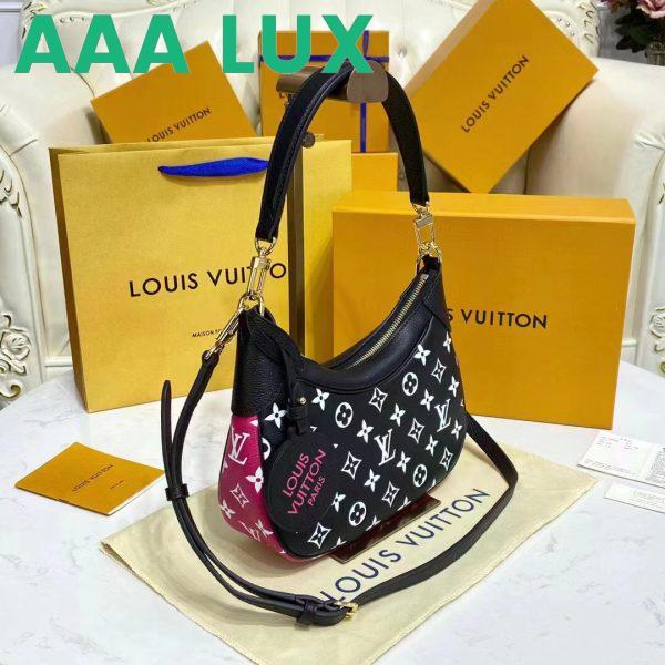 Replica Louis Vuitton LV Women Bagatelle Black Handbag Printed Embossed Grained Cowhide Leather 5